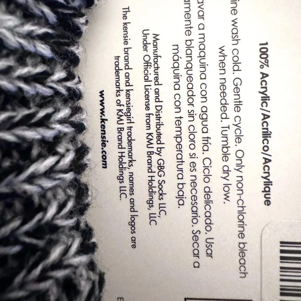 NWT Kensie Black White Knit Boot Toppers Cozy Winter Boot Cuffs